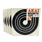 Lot Of 5 Akai 7" Magnetic Reel Tapes AT-7S Used Japan 600 Ft. Fixed Price $49.95.