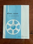 Ampex Model 3200D Tape Duplicator System Instruction Manual. Fixed Price $26.95.