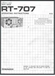Pioneer RT-707 3-MOTOR Head Tape Deck Owners Manual 24 Pages Comb Bound. Fixed Price $15.95.