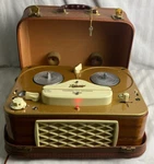 1959 Tandberg Reel-to-reel Quarter Track Tape Recorder Model 4 W/ Case + Mic. Fixed Price $500.00.