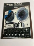 Technics RS-740US 4-CHANNEL 2-CHANNEL Stereo Tape Deck Vintage Brochure Rare. Fixed Price $42.00.