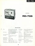 Vintage Sharp Service Manual Reel To Tape Recorder Model RD-706. Fixed Price $21.00.