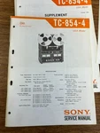 Original Sony TC-854-4 Tape Deck Service Manual / Schematic. Fixed Price $125.00.