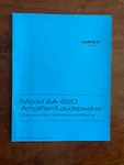 Ampex Model AA-620 Amplifier/loudspeaker Operation And Maintenance Manual. Fixed Price $26.95.
