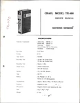 Craig TR-490, Electronic Notebook, Rare Original Service Manual. Fixed Price $20.00.