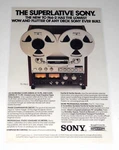 Sony Poster 19"X13" Reel TC-766-2, 1977, Pg Article, Audio History. Fixed Price $19.99.