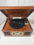 Encore Technology 4 In 1 Nostalgic Stereo Turntable Cd Cassette Radio #9285OMO. Fixed Price $49.99.