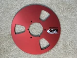 10.5 " Diameter Metal Take Up Reel For Quarter Inch Tape Quantegy GP9 Red. Fixed Price $65.00.