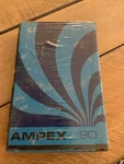 Rare Sealed Ampex Cassette Tape Clamshell Case Paper Label 90 Minute Vtg. Fixed Price $22.99.
