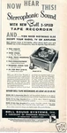 1956 Print Ad Of Thompson Bell Sound Systems Inc Tape Recorder Model BT-76. Fixed Price $9.99.