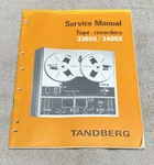 Tandberg Series 3300X/3400X Tape Recorder Original Service Manual J0139. Fixed Price $27.95.