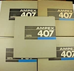 Lot Of 5 Ampex 407 Mastering Tape 1/4" 10-1/2" Reel /metal Nab. Fixed Price $109.95.