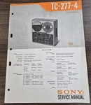 Sony TC-277-4 Tape Recorder Service Manual Original. Fixed Price $15.95.