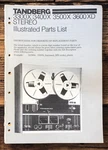 Tandberg 3300X 3400X 3500X 3600XD Tape Recorder Parts List Manual *original*. Fixed Price $34.97.