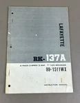 Lafayette RK-137A Service Manual D-1863. Fixed Price $54.95.