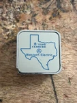 Vintage Barlow Western Electric Mini Tape Measure Advertising Collectible. Fixed Price $25.00.