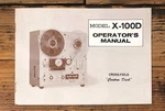 Akai X-100D Reel To Owners / User Manual *original*. Fixed Price $34.97.