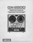 Akai GX-220D Tape Deck Owners Instruction Manual. Fixed Price $22.24.