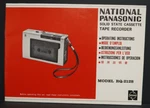 National Panasonic Solid State Cassette Tape Recorder Vtg User Manual RQ-212S. Fixed Price $33.00.