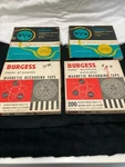 Magnetic Recording Tape Lot Of 4 Burgess & Silvertone 7" Reel. Fixed Price $12.95.