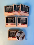 Vintage Lot 7 Scotch 111 3-INCH Reels 1/4" X 150 Ft. Magnetic Tapes. Fixed Price $59.95.