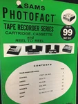 TR-99 Sams Tape Recorder Photofact Admiral Ampex Panasonic Roberts Nos. Fixed Price $11.24.