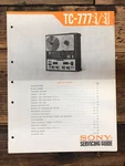 Sony TC-777-2 TC-777-4 Reel To Service Manual *original*. Fixed Price $39.97.