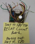Sony TC580 / TC730 Relay Circuit Board- Parting Out. Fixed Price $19.95.