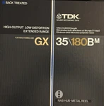 Tdk Gx To Recording Tape, Lp, 10" Metal Reel, 3600 Ft.. Fixed Price $49.95.