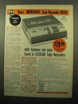 1964 Aiwa TP-704 Travel Trax Tape Recorder Ad. Fixed Price $17.99.