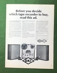 Vintage 1970S Mag Print Ad Oki Chancellor Stereo Reel To Tape Deck Mancave. Fixed Price $7.00.