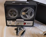 Vtg Reel To Recorder & 2 Microphones Masterwork M-807 Solid State. Fixed Price $40.00.