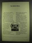 1972 Revox A77/DOLBY Recorder Ad - The Quietest. Fixed Price $17.99.