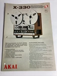 Akai X-330 Reel To Multi-purpose Tape Recorder Specifications Sheet. Fixed Price $28.00.