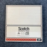 Scotch Magnetic Tape 209 10.5" Reel 1/4 X 3600 Ft Triple Length Used. Fixed Price $16.99.