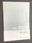 Lafayette RK-600A Owners Service Manual Tape Recorder Original 99-1506WX. Fixed Price $29.99.