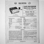 Rca Models Ygs 21E Open Reel Tape Recorder Deck - Service Manual 1965. Fixed Price $10.80.