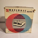 Vtg National Reel Portable Tape Recorder Mdl RQ-300S + Microphone WM-2048N. Fixed Price $65.00.