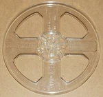 Vintage Soundcraft Empty Clear Plastic Take Up Reel Small Hub 7" 1/4" With Box. Fixed Price $11.75.