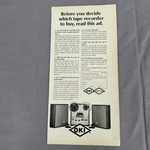1964 Oki 555 Tape Recorder Vintage Print Ad Solid-state Stereo Hi-fi Mid-century. Fixed Price $12.75.