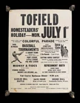 Prairies 1960 Tofield Alberta "homesteader's Holiday" Country Fair Poster. Fixed Price $398.20.