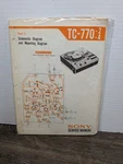 Sony TC-770-2 TC-770-4 Reel Service Manual Part One Original Paperwork. Fixed Price $17.99.