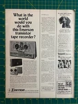 1964 Vintage Emerson Transister Reel To Tape Recorder SS333 Print Ad M1. Fixed Price $6.89.