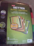 Staples Better Dividers Intercalaires Fixed Tabs. Fixed Price $11.00.