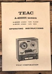 Teac A-4000S A-4010S Reel To Owners / User Manual *original*. Fixed Price $34.97.
