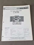 Panasonic Tape Recorder RS-790S Service Manual D-4410. Fixed Price $99.95.