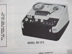 Bell & Howell 785, 785C, 785L, 785ST-4, 785X, 785-4TS Tape Recorder Photofact. Fixed Price $6.50.