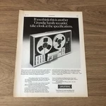 GRAM159 Magazine Advert 11X8 Grundig TK745 Tape Recorder. Fixed Price $12.05.