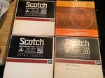 Lot Of 8 Reel Audio Tapes Scotch 150 200 203, Ampex 311, Concert Master. Fixed Price $29.99.