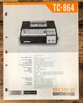Sony TC-864 Reel To Service Manual *original*. Fixed Price $24.97.